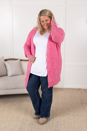 Madison Cozy Cardigan - Pink by Michelle Mae