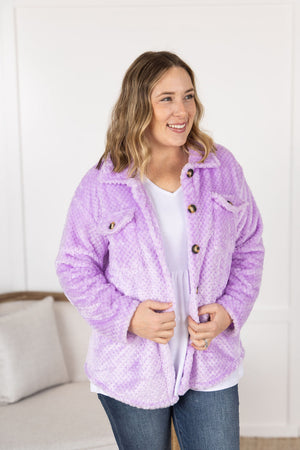 Fleece Shacket - Lavender by Michelle Mae