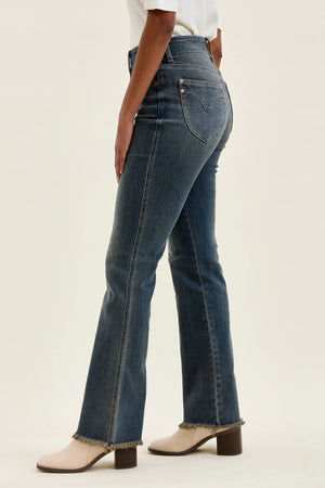 Judy Blue High Waist Daisy Double Button Bootcut Jeans – Vintage Grey Cast