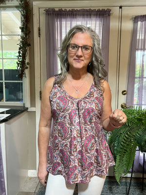 Paisley Love Scoop Neck Tank