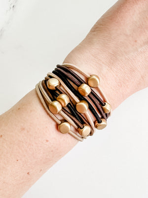 Hair Tie Bracelet Sets - Neutral Gold Accents by Michelle Mae