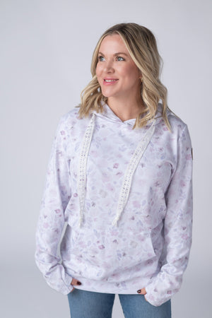 Hailey Pullover Hoodie - Blush Floral by Michelle Mae