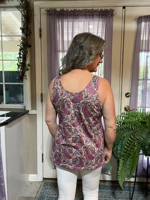 Paisley Love Scoop Neck Tank