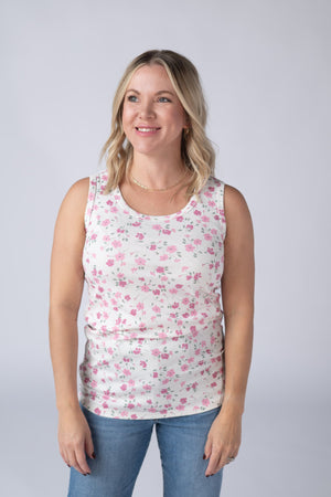 Ava Tank - Pretty in Pink Floral by Michelle Mae