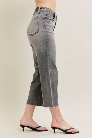 Judy Blue High Waist Smokeshow Wide Leg Cropped Jeans