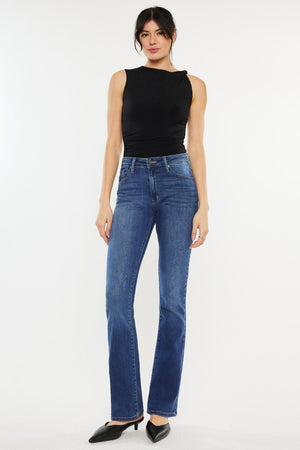 Kancan High Rise Slim Bootcut Non distressed Jeans