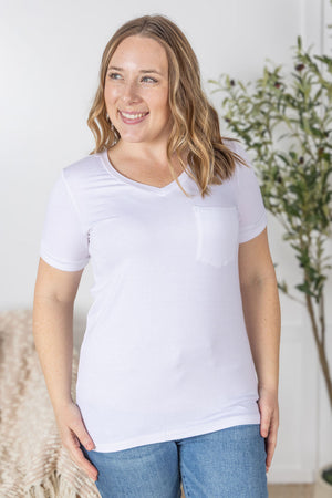 Sophie Pocket Tee - White by Michelle Mae
