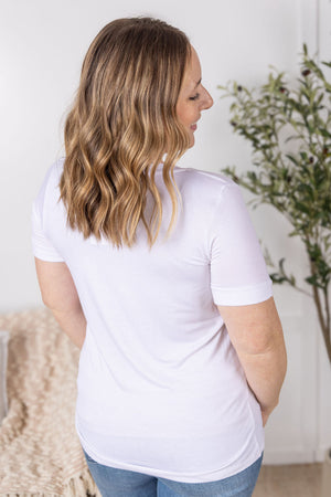 Sophie Pocket Tee - White by Michelle Mae