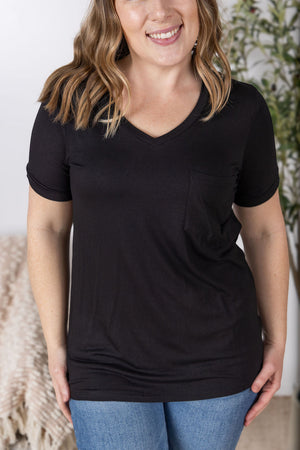 Sophie Pocket Tee - Black by Michelle Mae