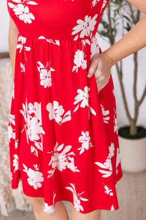 Kelsey Tank Dress - Red Floral by Michelle Mae