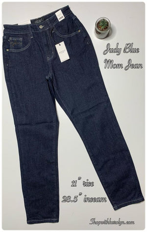 Judy Blue High Rise Dark Rinse Wash Mom Jeans