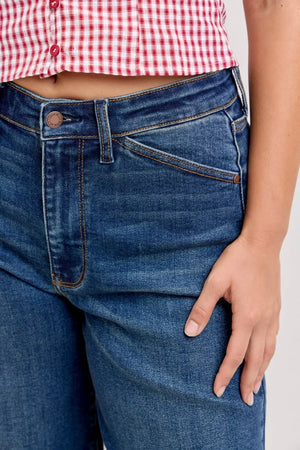 Judy Blue High Waist Relaxed Bermuda Jean Shorts