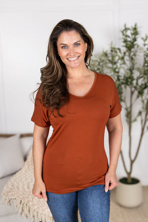 Chloe Cozy Tee - Rust by Michelle Mae