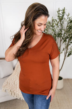 Chloe Cozy Tee - Rust by Michelle Mae