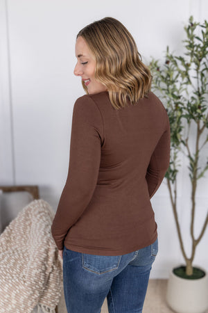 Alyssa Long Sleeve Top - Brown by Michelle Mae