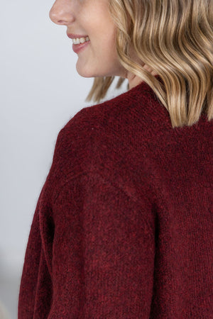 Madison Cozy Cardigan - Burgundy by Michelle Mae