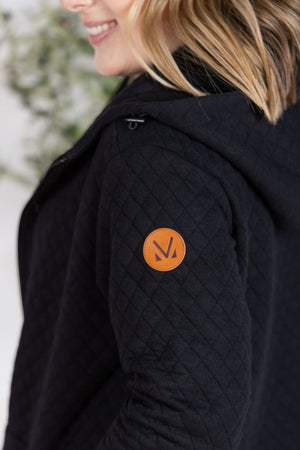 Kyla Zipper Snap Jacket - Black by Michelle Mae