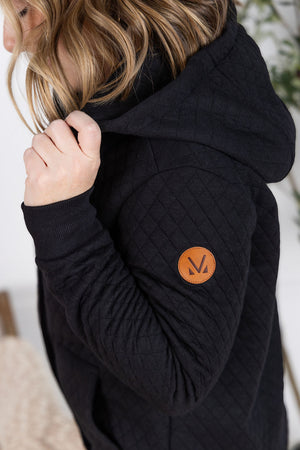 Kyla Zipper Snap Jacket - Black by Michelle Mae