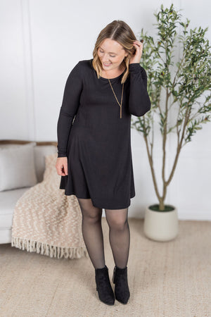 Savannah Bamboo Swing Dress - Black by Michelle Mae