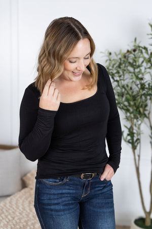 Alyssa Long Sleeve Top - Black by Michelle Mae