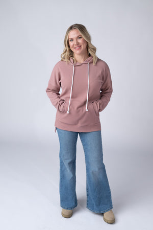 Kacey Ribbed Hoodie - Rose by Michelle Mae