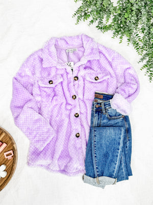 Fleece Shacket - Lavender by Michelle Mae