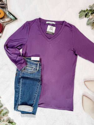 Larissa Long Sleeve - Purple by Michelle Mae