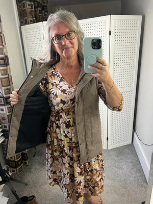 Remy Zip Up Vest - Mocha by Michelle Mae