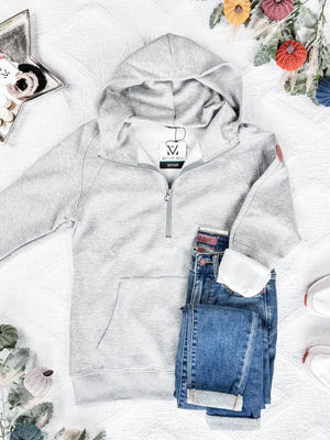 Scuba HalfZip Hoodie - Gray by Michelle Mae