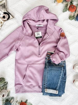 Scuba HalfZip Hoodie - Lavender by Michelle Mae