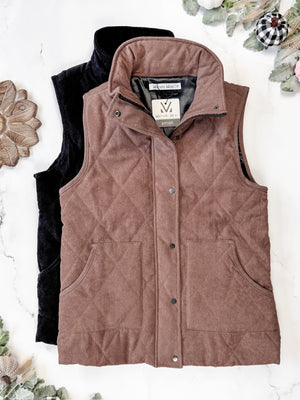 Remy Zip Up Vest - Chestnut by Michelle Mae
