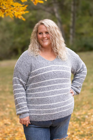 Cozy Striped Sweater - Black by Michelle Mae