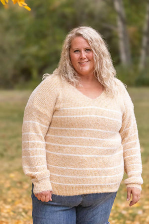 Cozy Striped Sweater - Mustard by Michelle Mae