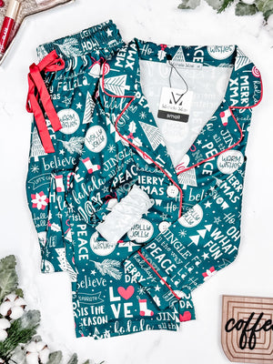 Evergreen Christmas Pajama Set by Michelle Mae