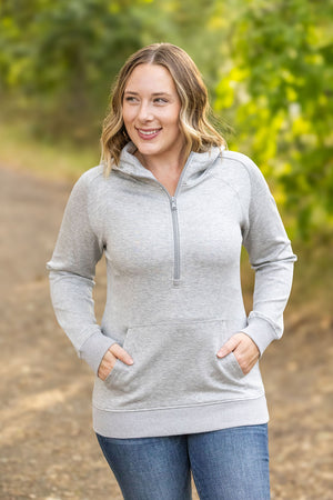 Scuba HalfZip Hoodie - Gray by Michelle Mae