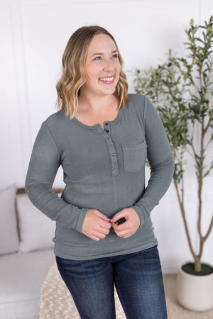 Georgia Long Sleeve Top - Dusty Jade by Michelle Mae