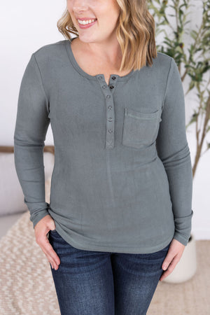 Georgia Long Sleeve Top - Dusty Jade by Michelle Mae