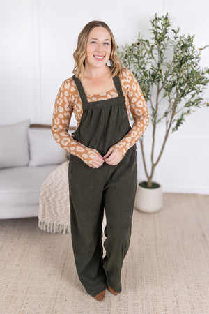 Corduroy Overalls - Olive by Michelle Mae