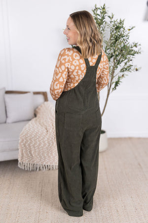 Corduroy Overalls - Olive by Michelle Mae