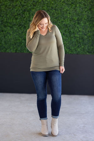Larissa Long Sleeve - Olive by Michelle Mae