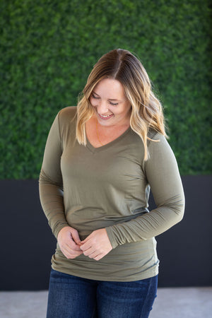 Larissa Long Sleeve - Olive by Michelle Mae