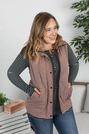 Remy Zip Up Vest - Chestnut by Michelle Mae