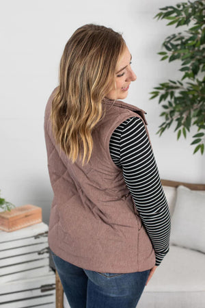 Remy Zip Up Vest - Chestnut by Michelle Mae