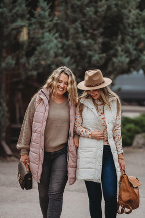 Harlow Long Vest - Blush by Michelle Mae