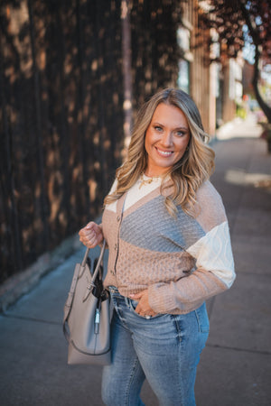 Colorblock Cozy Cardigan by Michelle Mae