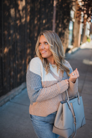 Colorblock Cozy Cardigan by Michelle Mae