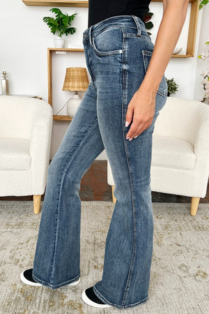 Judy Blue High Waist Tummy Control Non Distressed Flare Jeans