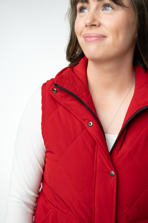 PREBOOK Remy Zip Up Vest - Red