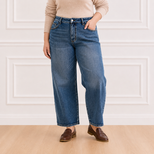 Judy Blue High Waist Rigid Magic Marlow Ark in Dark Time Weathered Indigo Jeans Petite