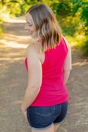 Tara Ribbed Tank - Hot Pink by Michelle Mae